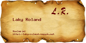 Laky Roland névjegykártya