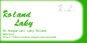 roland laky business card